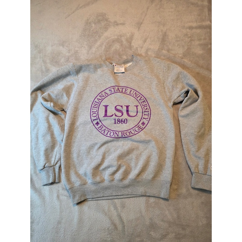 Champion Sweatshirt Women S Gray LSU Louisiana State University Baton Rouge 1860